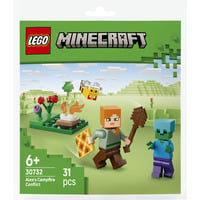 LEGO Minecraft Incontro di Alex intorno al falò, Giochi di costruzione 