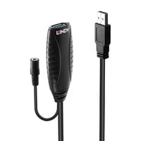 Lindy 43156 cavo USB USB 3.2 Gen 1 (3.1 Gen 1) 10 m USB A 5 Gbit/s Nero, Cavo di prolunga Nero, 10 m, USB A, USB A, USB 3.2 Gen 1 (3.1 Gen 1), 5 Gbit/s, Nero