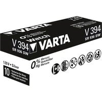 VARTA -V394 Batterie per uso domestico, Batteria Batteria monouso, Ossido d'argento (S), 1,55 V, 58 mAh, Argento, 3,6 mm