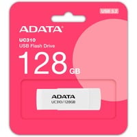 ADATA UC310 unità flash USB 128 GB USB tipo A 3.2 Gen 1 (3.1 Gen 1) Bianco, Chiavetta USB bianco, 128 GB, USB tipo A, 3.2 Gen 1 (3.1 Gen 1), 100 MB/s, Girevole, Bianco