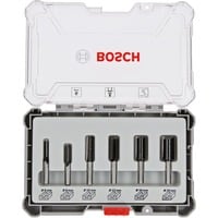 Bosch 2607017465 Set di punte 6 pz, Fresa Set di punte, 6 mm, 6 pz, 54, 50, 60, 60, 60, 60 mm, 20, 20, 30, 30, 30, 30 mm, 6, 8, 10, 12, 16, 20 mm