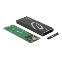 DeLOCK 42003 contenitore di unità di archiviazione Box esterno SSD Nero M.2, Disk enclosure Nero, Box esterno SSD, M.2, Serial ATA III, 6 Gbit/s, Collegamento del dispositivo USB, Nero