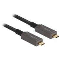 DeLOCK Cavo USB-C ottico attivo 4K video + dati + PD Nero