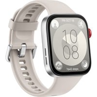 Huawei WATCH Fit 3, Display AMOLED da 1.82", Design ultra sottile, Monitoraggio completo del fitness, Monitoraggio salute 24h, Compatibilità con iOS e Android, Durata della batteria fino a 10 giorni, Chiamate Bluetooth, White Fluoroelastomero, Smartwatch bianco