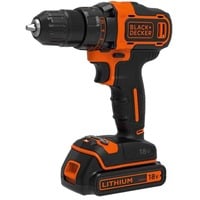 BLACK+DECKER BDCDD186K Trapano con impugnatura a pistola Ioni di Litio 1.5Ah Nero, Arancione trapano senza fili, Trapano avvitatore Nero/Orange, Trapano con impugnatura a pistola, Perforamento, Nero, Arancione, 2,5 cm, 1 cm, 360 Giri/min