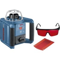 Bosch GRL 300 HV Professional Livella rotatoria 300 m 635 nm (< 1 mW), Laser rotante blu/Nero, 300 m, 0,1 mm/m, 5°, 600 Giri/min, Rosso, 3R