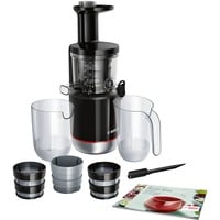 Bosch MESM731M Estrattore VitaExtract 150 W Nero, Estrattore di succo Nero/in acciaio inox, Estrattore di succo, Nero, 55 Giri/min, 1,3 L, 1 L, Arresto di sicurezza