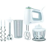 Braun MultiMix 5 HM 5137 Sbattitore manuale 750 W Grigio, Bianco, Mixer manuale bianco/grigio, Sbattitore manuale, Grigio, Bianco, Sbattitura, Impasto, Miscelatura, Pulsanti, Manopola, 0,5 L, Acciaio inox