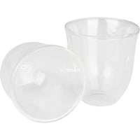 DeLonghi 5513214601 bicchiere da caffè Trasparente 2 pz 190 ml, Vetro trasparente, Trasparente, Vetro, 2 pz, Chiara, 190 ml, 95 mm
