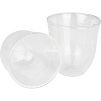 DeLonghi 5513214601 bicchiere da caffè Trasparente 2 pz 270 ml, Vetro trasparente, Trasparente, Vetro, 2 pz, Chiara, 270 ml, 95 mm
