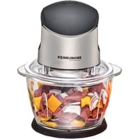 Rommelsbacher MZ 400 tritaverdure elettrico 1 L 400 W Nero, Acciaio inossidabile, Trituratore accaio/Nero, 1 L, Nero, Acciaio inossidabile, Vetro, Acciaio inossidabile, 400 W, 230 V