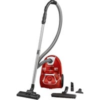 Rowenta Compact Power PARQUET RO3950, Aspirapolvere rosso, 900 W, A cilindro, Secco, Sacchetto per la polvere, 3 L, Filtro igienico