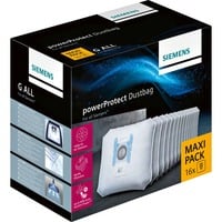 Siemens PowerProtect Sacchetto per la polvere Universale, Sacchetti per aspirapolvere Sacchetto per la polvere, Universale, Bianco, 240 mm, 165 mm, 285 mm
