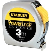 Stanley 0-33-218 rotella metrica 3 m Metallico, Giallo, Misura di nastro cromo/Giallo