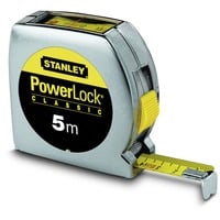 Stanley 0-33-932 rotella metrica 5 m Acciaio inossidabile, Misura di nastro argento/Giallo