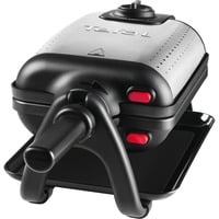 Tefal WM756D piastra per waffle 2 waffle 1200 W Nero, Acciaio inox, Cialde Nero/Argento, 2 waffle, Rettangolare, Nero, Acciaio inox, Acciaio inox, 1200 W, 10 cm
