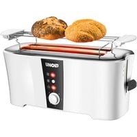 Unold Design Dual 4 fetta/e 1350 W Nero, Bianco, Tostapane bianco/Nero, 4 fetta/e, Nero, Bianco, Plastica, Acciaio inox, Pulsanti, Livello, Manopola, Bianco, 1350 W
