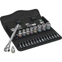 Wera 8100 SA 8 Set di chiavi a bussola 28 pezzo(i), Set di strumenti Set di chiavi a bussola, 28 pezzo(i), Nero, Cromo, CE, Manico della chiave a cricchetto, 2 pezzo(i)