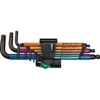Wera 950 Spkl9 Hex-plus Hex Key Set Set di chiavi esagonali a L Metrico/imperiale 9 pezzo(i), Cacciavite Set di chiavi esagonali a L, Metrico/imperiale, 9 pezzo(i), Acciaio inossidabile, Cromatura, CE, GS, DVE