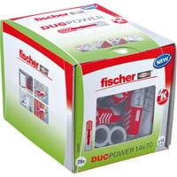 fischer Dübel DUOPOWER 14x70 LD, Tassello grigio chiaro/Rosso