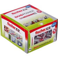 fischer Dübel DUOPOWER 6x50 LD, Tassello grigio chiaro/Rosso