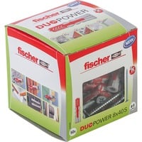fischer Dübel DUOPOWER 8x40 S LD, Tassello grigio chiaro/Rosso