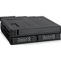 Icy Dock MB602SPO-B pannello drive bay Nero, Copri forno Nero, Nero, Metallo, 9.5,12.7 mm, 1 ventola(e), 4 cm, 12 Gbit/s