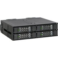 Icy Dock MB699VP-B pannello drive bay Nero, Copri forno Nero, Nero, Metallo, 15 mm, 2 ventola(e), 4 cm, 32 Gbit/s