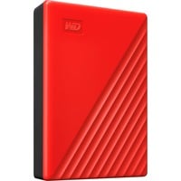 WD My Passport disco rigido esterno 4000 GB Rosso, Hard-disk rosso, 4000 GB, 3.2 Gen 1 (3.1 Gen 1), Rosso