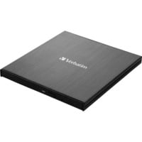 Verbatim External Slimline lettore di disco ottico Blu-Ray RW Nero, masterizzatore Blu-ray esterno Nero, Nero, Fessura, Desktop/Laptop, Blu-Ray RW, USB 3.2 Gen 1 (3.1 Gen 1), 145 mm