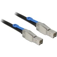DeLOCK 83394 cavo Serial Attached SCSI (SAS) 1 m Nero, Argento 1 m, Mini SAS HD x 4 SFF 8644, Mini SAS HD x 4 SFF 8644, Maschio/Maschio, Nero, Argento