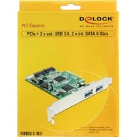 DeLOCK 89359 scheda di interfaccia e adattatore Interno USB 3.2 Gen 1 (3.1 Gen 1), Controllore PCI, USB 3.2 Gen 1 (3.1 Gen 1), 6 Gbit/s, Windows 7 Home Basic, Windows 7 Home Basic x64, Windows 7 Home Premium, Windows 7 Home Premium...