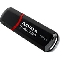 ADATA 64GB DashDrive UV150 unità flash USB USB tipo A 3.2 Gen 1 (3.1 Gen 1) Nero, Chiavetta USB Nero/Rosso, 64 GB, USB tipo A, 3.2 Gen 1 (3.1 Gen 1), Cuffia, 9 g, Nero