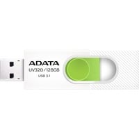 ADATA UV320 unità flash USB 128 GB USB tipo A 3.2 Gen 1 (3.1 Gen 1) Verde, Bianco, Chiavetta USB bianco/Verde, 128 GB, USB tipo A, 3.2 Gen 1 (3.1 Gen 1), Lamina di scorrimento, 7,9 g, Verde, Bianco