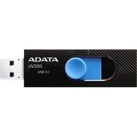 ADATA UV320 unità flash USB 64 GB USB tipo A 3.2 Gen 1 (3.1 Gen 1) Nero, Blu, Chiavetta USB Nero/Blu, 64 GB, USB tipo A, 3.2 Gen 1 (3.1 Gen 1), Lamina di scorrimento, 7,9 g, Nero, Blu