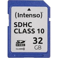 Intenso 32GB SDHC Classe 10, Scheda di memoria 32 GB, SDHC, Classe 10, 25 MB/s, Resistente agli urti, A prova di temperatura, A prova di raggi X, Nero