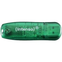 Intenso Rainbow Line unità flash USB 8 GB USB tipo A 2.0 Verde, Chiavetta USB verde, 8 GB, USB tipo A, 2.0, 28 MB/s, Cuffia, Verde