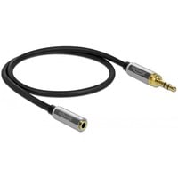 DeLOCK 85779 cavo audio 0,5 m 3.5mm Nero, Grigio, Cavo di prolunga Nero, 3.5mm, Maschio, 3.5mm, Femmina, 0,5 m, Nero, Grigio