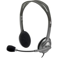 Logitech H111 Auricolare Cablato A Padiglione Ufficio Grigio, Headset grigio, Cablato, Ufficio, 20 - 20000 Hz, 74 g, Auricolare, Grigio