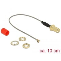 DeLOCK HF Antennenkabel SMA Buzum Einbau mit, 89832, Cavo dell'antenna grigio/Oro, 89832