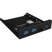 ICY BOX IB-HUB1417-i3 Nero, Pannello frontale Nero, Nero, GL3520 ASM1543 GL3224, MicroSD (TransFlash), MicroSDHC, SD, SDHC, 101 mm, 137 mm, 25 mm