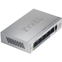 Zyxel GS1005HP Non gestito Gigabit Ethernet (10/100/1000) Supporto Power over Ethernet (PoE) Argento, Interruttore grigio, Non gestito, Gigabit Ethernet (10/100/1000), Full duplex, Supporto Power over Ethernet (PoE)