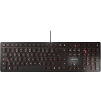 CHERRY KC 6000 Slim tastiera Universale USB QWERTZ Tedesco Nero Nero, Full-size (100%), Cablato, USB, QWERTZ, Nero