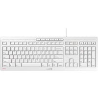 CHERRY STREAM tastiera Ufficio USB QWERTY Inglese US Bianco bianco/grigio, Full-size (100%), Cablato, USB, Interruttore a chiave meccanica, QWERTY, Bianco