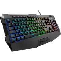 Sharkoon SKILLER SGK4 tastiera USB QWERTZ Tedesco Nero, Tastiera da gioco Nero, Cablato, USB, Interruttore a chiave a membrana, QWERTZ, LED RGB, Nero