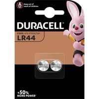 Duracell Elettronics LR44 B2 2pz, Batteria Batteria monouso, LR44, Alcalino, 1,5 V, 2 pz, Argento