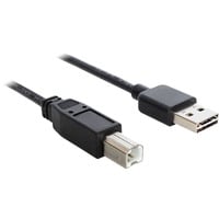 DeLOCK 3m USB 2.0 A - B m/m cavo USB USB A USB B Nero Nero, 3 m, USB A, USB B, USB 2.0, Maschio/Maschio, Nero