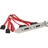 DeLOCK Slotbracket 2x internal SATA > 2x eSATA external cavo SATA 2 x SATA 7-pin, Staffa slot eSATA, 2 x SATA 7-pin, Vendita al dettaglio
