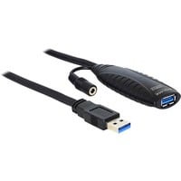 DeLOCK USB3.0-A - USB3.0-A, 10m cavo USB USB 3.2 Gen 1 (3.1 Gen 1) USB A Nero, Cavo di prolunga Nero, 10m, 10 m, USB A, USB A, USB 3.2 Gen 1 (3.1 Gen 1), Maschio/Femmina, Nero