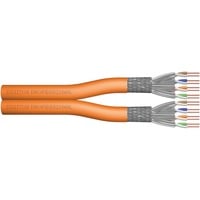 Digitus Cavo di installazione con doppino intrecciato CAT 7 S-FTP, AWG 23/1 arancione , AWG 23/1, 500 m, Cat7, S/FTP (S-STP)